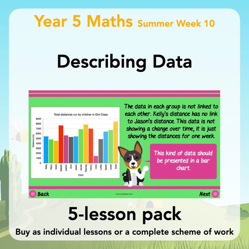 PlanBee Describing Data Year 5 Statistics Lesson by PlanBee