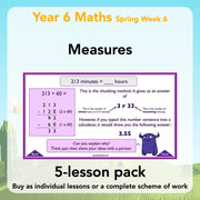 PlanBee Measures Year 6 Maths Lesson Planning and Resources