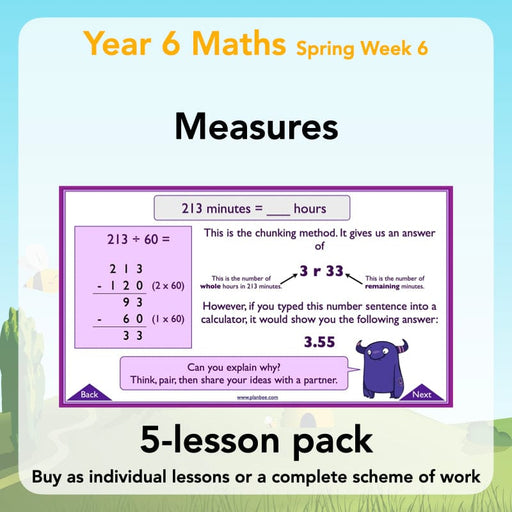 PlanBee Measures Year 6 Maths Lesson Planning and Resources