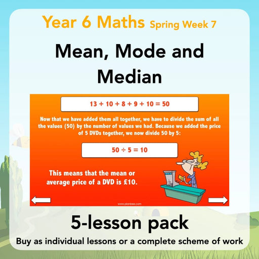 PlanBee Mean Median and Mode Year 6 Maths by PlanBee