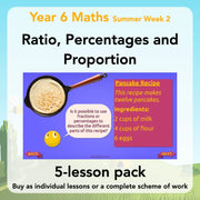 PlanBee Ratio, Percentages and Proportion: Year 6 Maths