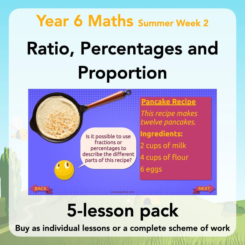 PlanBee Ratio, Percentages and Proportion: Year 6 Maths