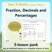 PlanBee Fractions, Decimals and Percentages Year 6 Maths by PlanBee