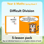 PlanBee Difficult Division Year 6 Maths Lessons and Worksheets