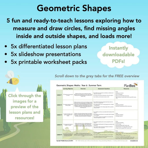PlanBee Geometry Year 6 Shapes Maths Lessons by PlanBee