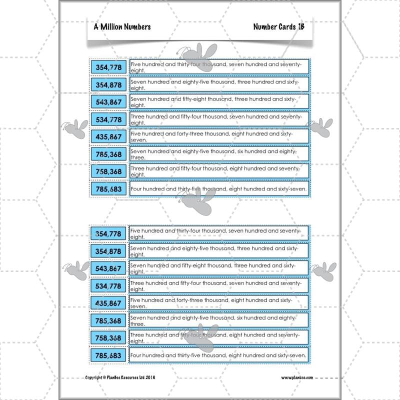PlanBee A Million Numbers - Year 5 Maths Planning - Number & Place Value