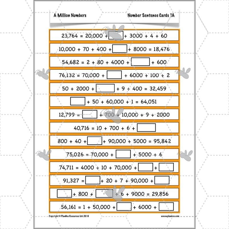 PlanBee A Million Numbers - Year 5 Maths Planning - Number & Place Value