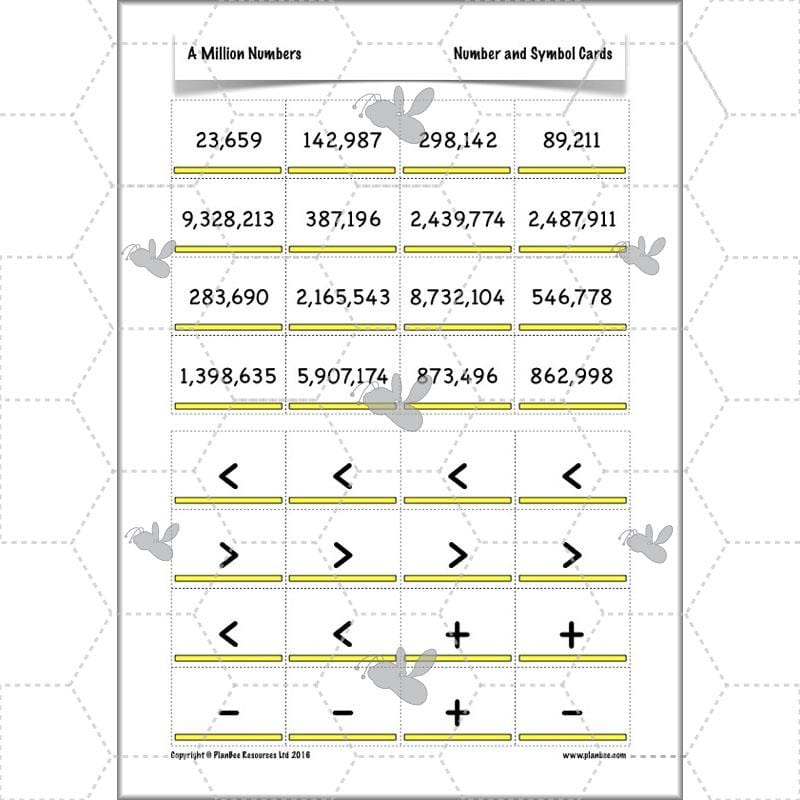 PlanBee A Million Numbers - Year 5 Maths Planning - Number & Place Value