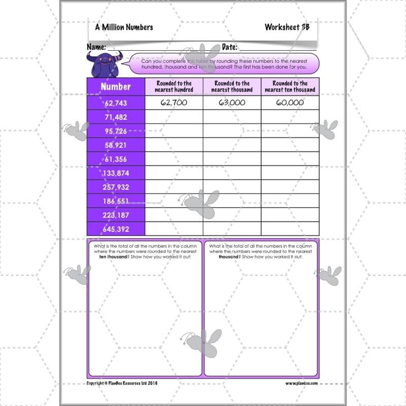 PlanBee A Million Numbers - Year 5 Maths Planning - Number & Place Value
