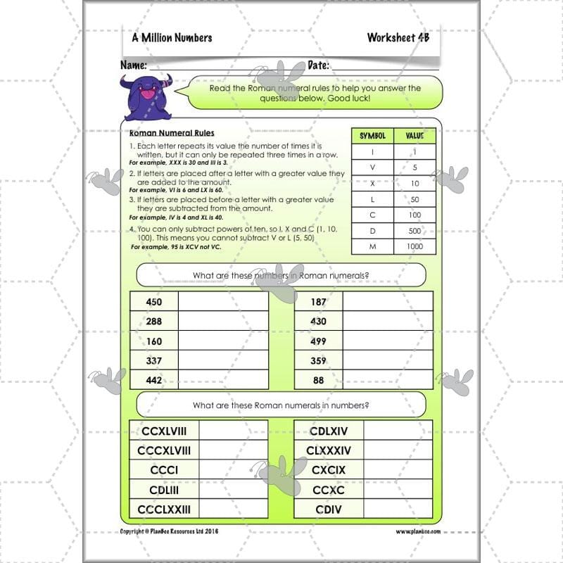 PlanBee A Million Numbers - Year 5 Maths Planning - Number & Place Value