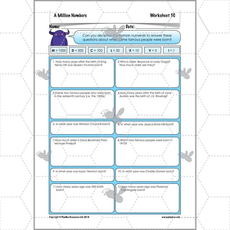 PlanBee A Million Numbers - Year 5 Maths Planning - Number & Place Value
