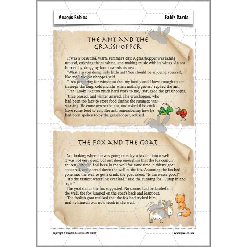 PlanBee Aesop's Fables KS2 English Lesson Pack by PlanBee