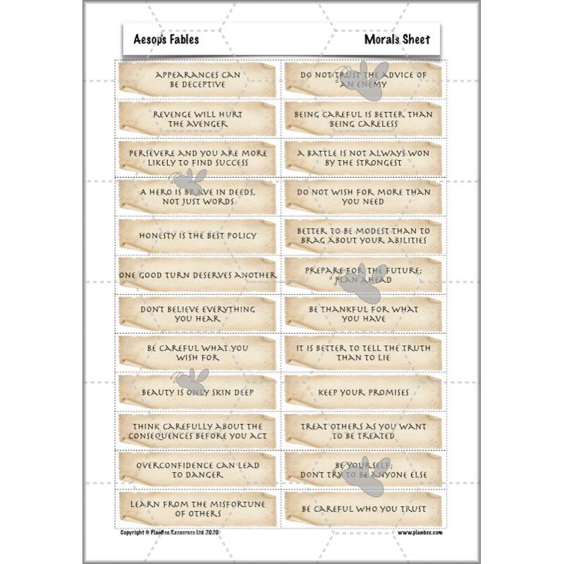PlanBee Aesop's Fables KS2 English Lesson Pack by PlanBee