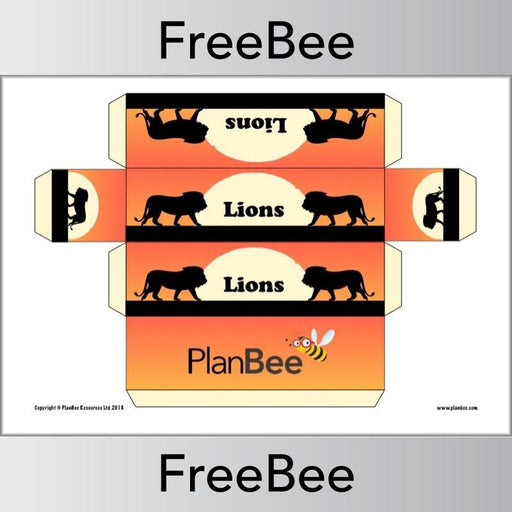 Free African Animals Group Name Labels Lions by PlanBee