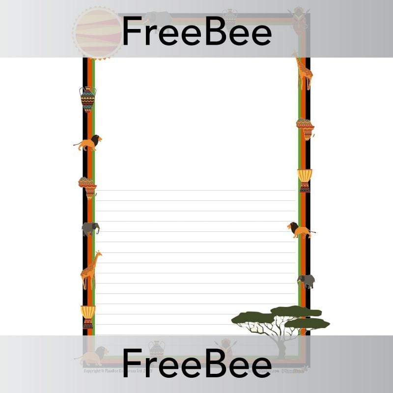 PlanBee African Art Writing Frame | PlanBee FreeBees