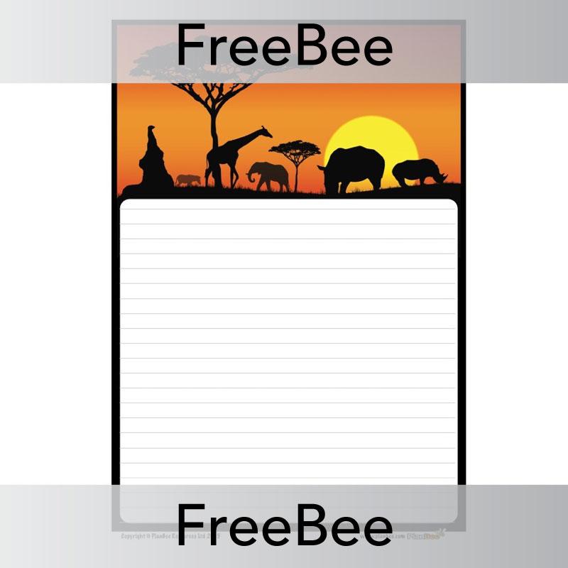 PlanBee African Art Writing Frame | PlanBee FreeBees