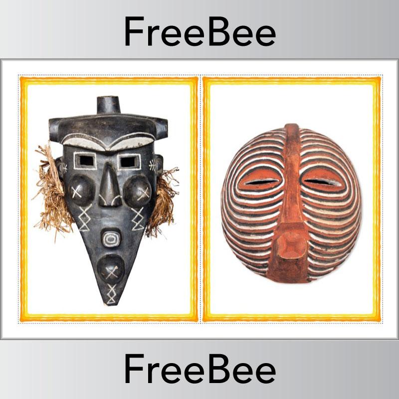 PlanBee African Masks for Kids | FREE Display Posters for KS1 & KS2
