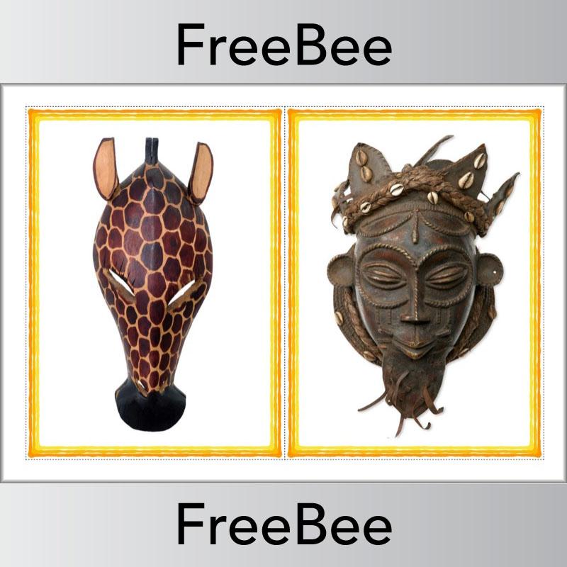PlanBee African Masks for Kids | FREE Display Posters for KS1 & KS2