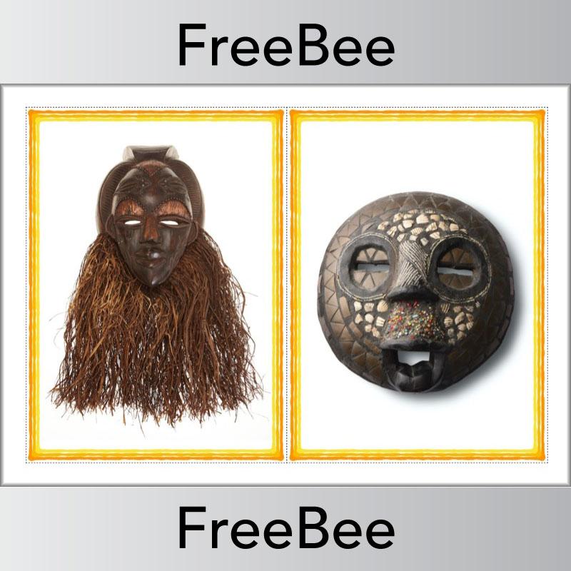 PlanBee African Masks for Kids | FREE Display Posters for KS1 & KS2