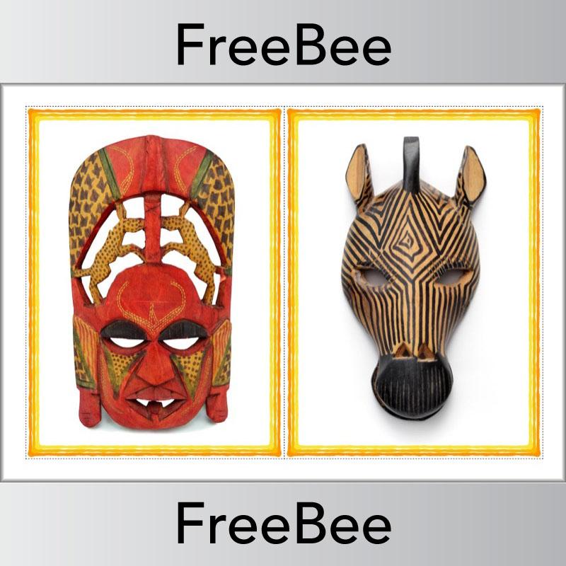 PlanBee African Masks for Kids | FREE Display Posters for KS1 & KS2