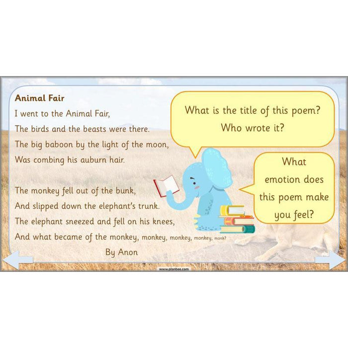 African animals poems KS1 Year 2 English | PlanBee