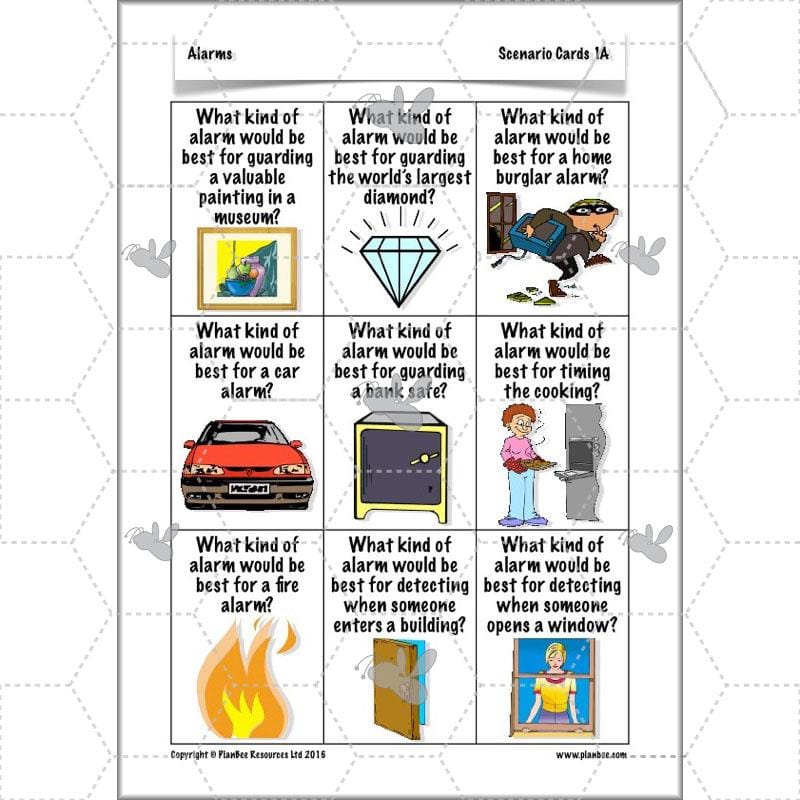 PlanBee Alarms - Electrical Circuits: DT Primary Resources - PlanBee KS2