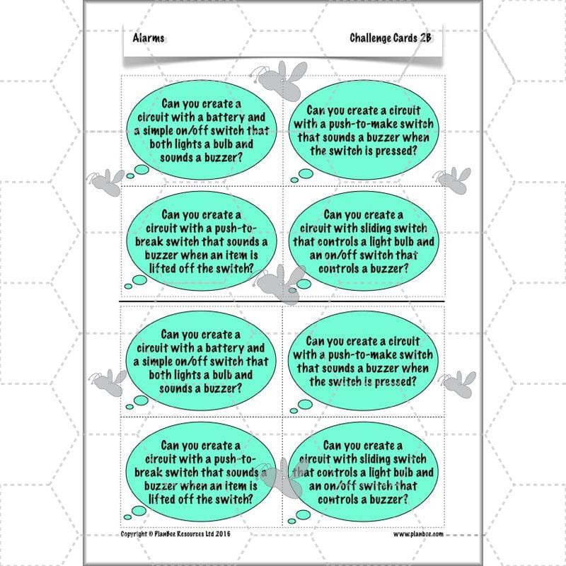 PlanBee Alarms - Electrical Circuits: DT Primary Resources - PlanBee KS2
