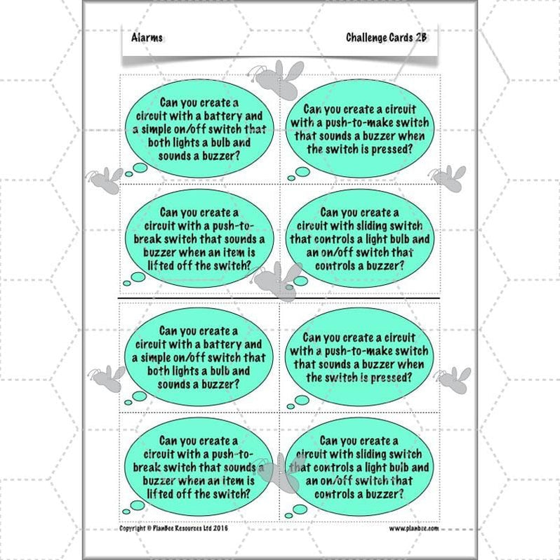 Alarms Electrical Circuits DT Primary Resources PlanBee KS2
