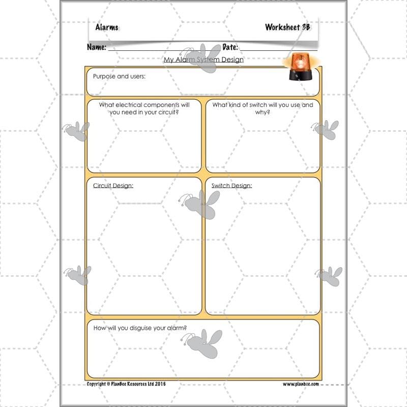 PlanBee Alarms - Electrical Circuits: DT Primary Resources - PlanBee KS2