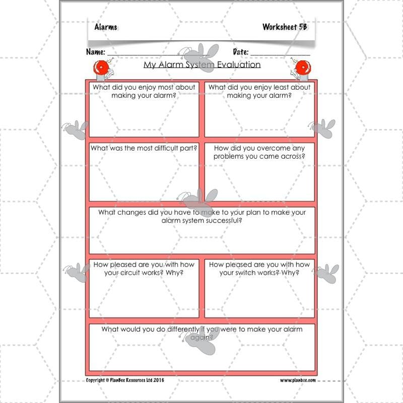 PlanBee Alarms - Electrical Circuits: DT Primary Resources - PlanBee KS2