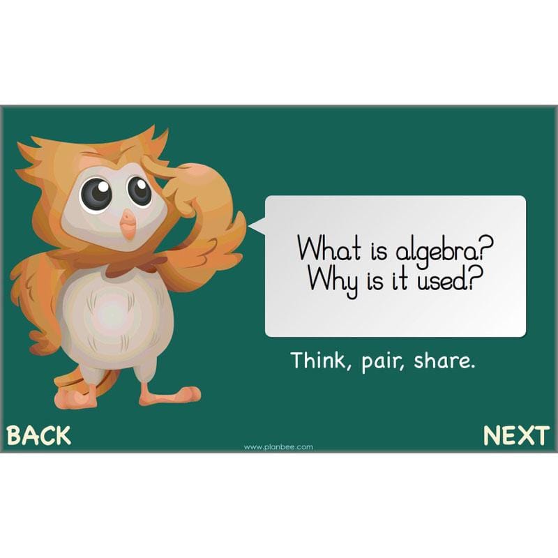 PlanBee Algebra: simple algebra lesson planning for Year 6