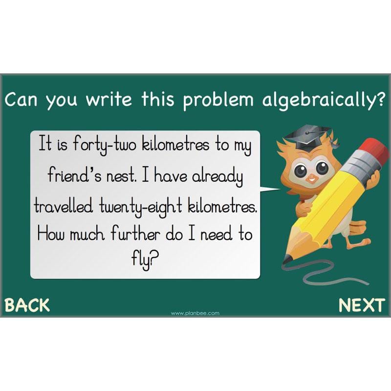 PlanBee Algebra: simple algebra lesson planning for Year 6