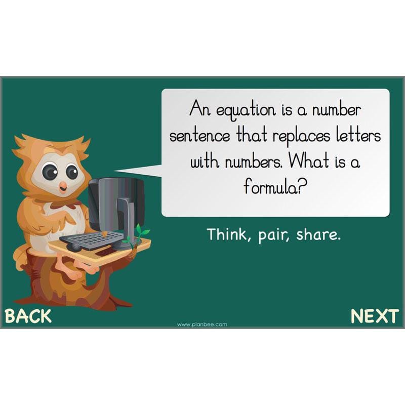 PlanBee Algebra: simple algebra lesson planning for Year 6