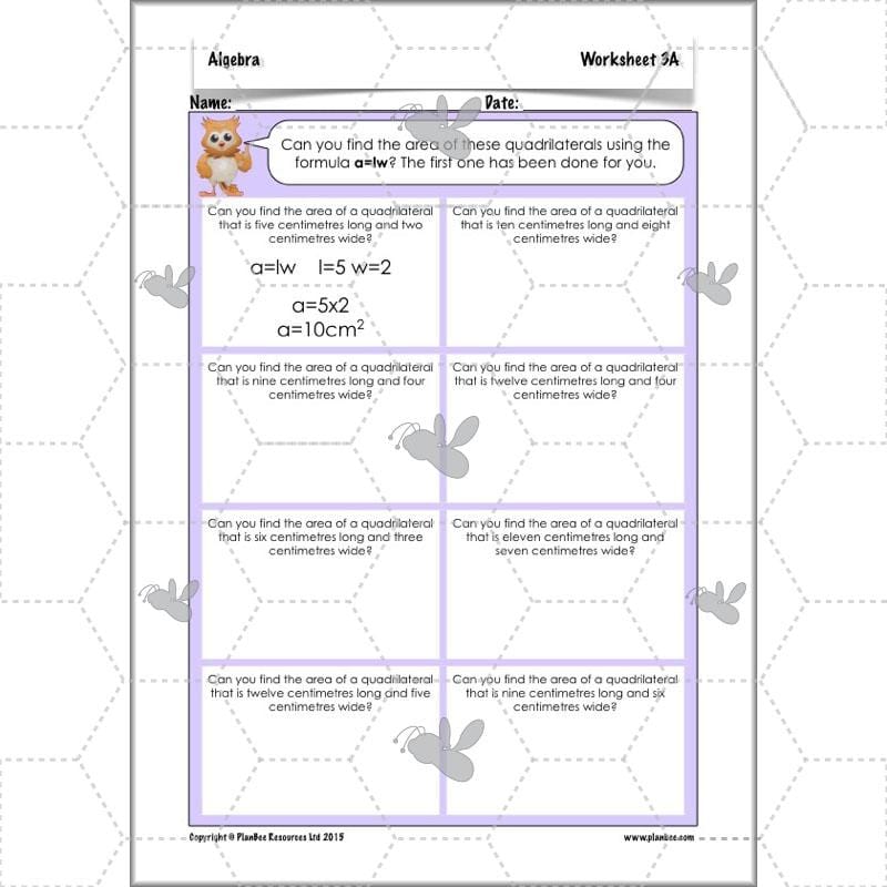 PlanBee Algebra: simple algebra lesson planning for Year 6