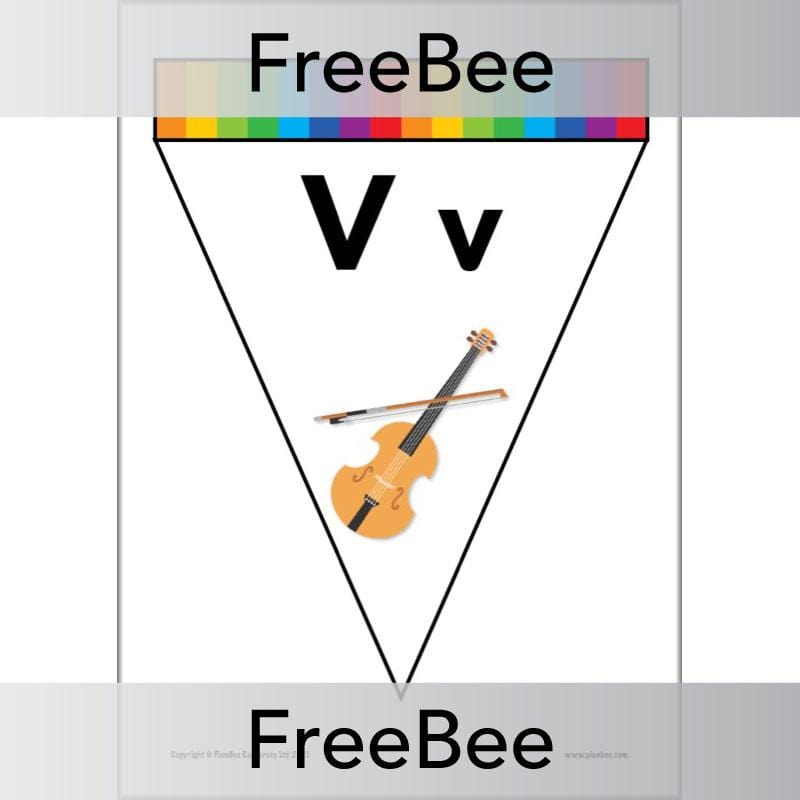 PlanBee FREE Alphabet Bunting by PlanBee