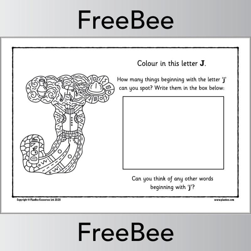 PlanBee Free Alphabet Colouring Pages by PlanBee