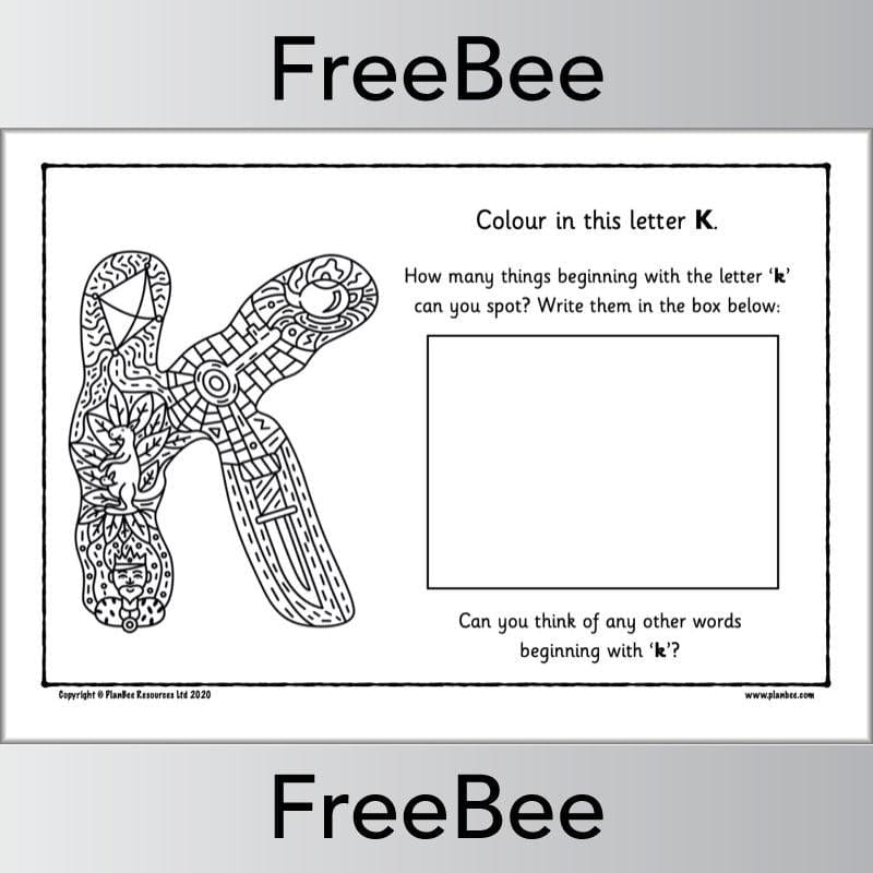 PlanBee Free Alphabet Colouring Pages by PlanBee