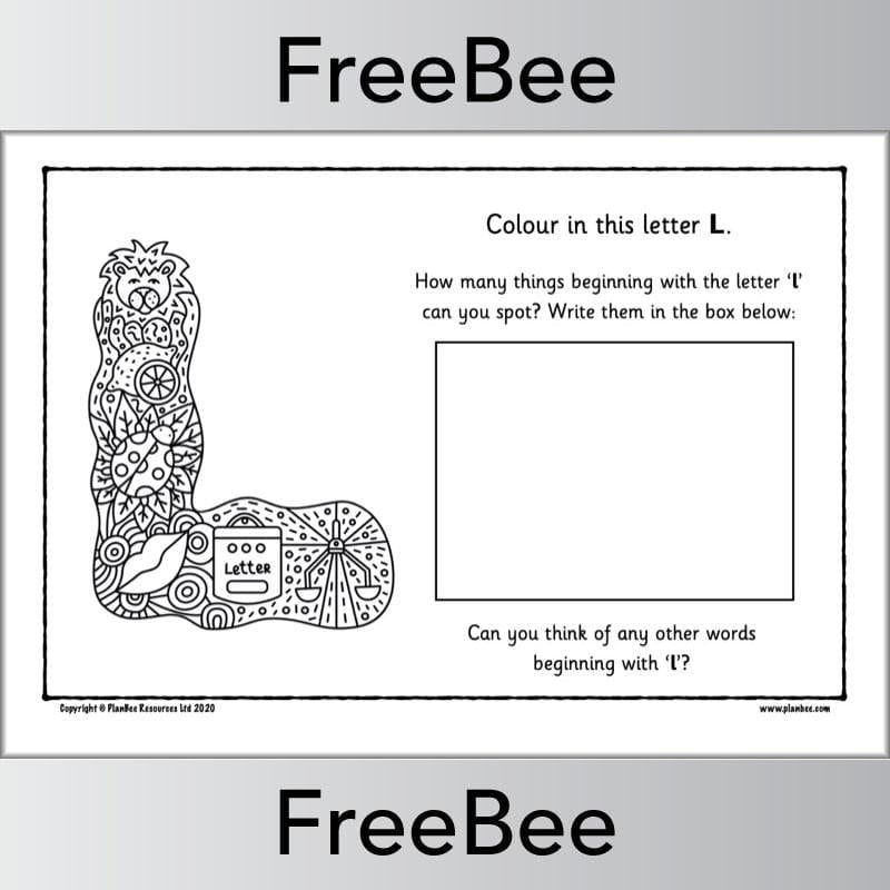 PlanBee Free Alphabet Colouring Pages by PlanBee