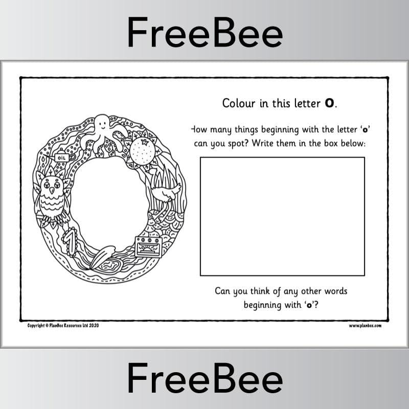 PlanBee Free Alphabet Colouring Pages by PlanBee