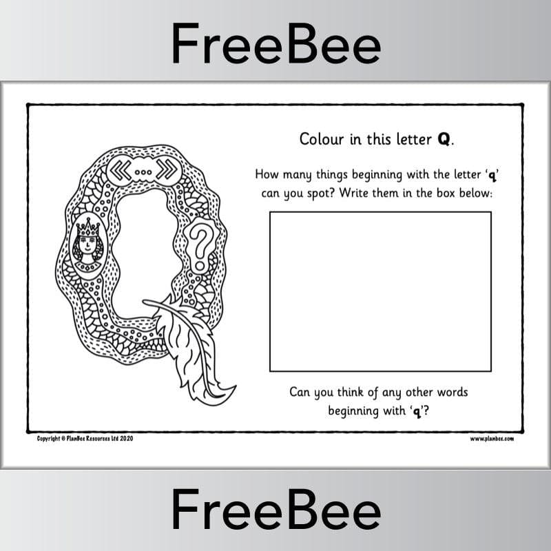 PlanBee Free Alphabet Colouring Pages by PlanBee