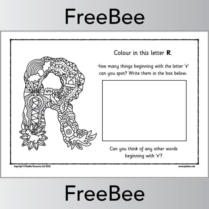 PlanBee Free Alphabet Colouring Pages by PlanBee