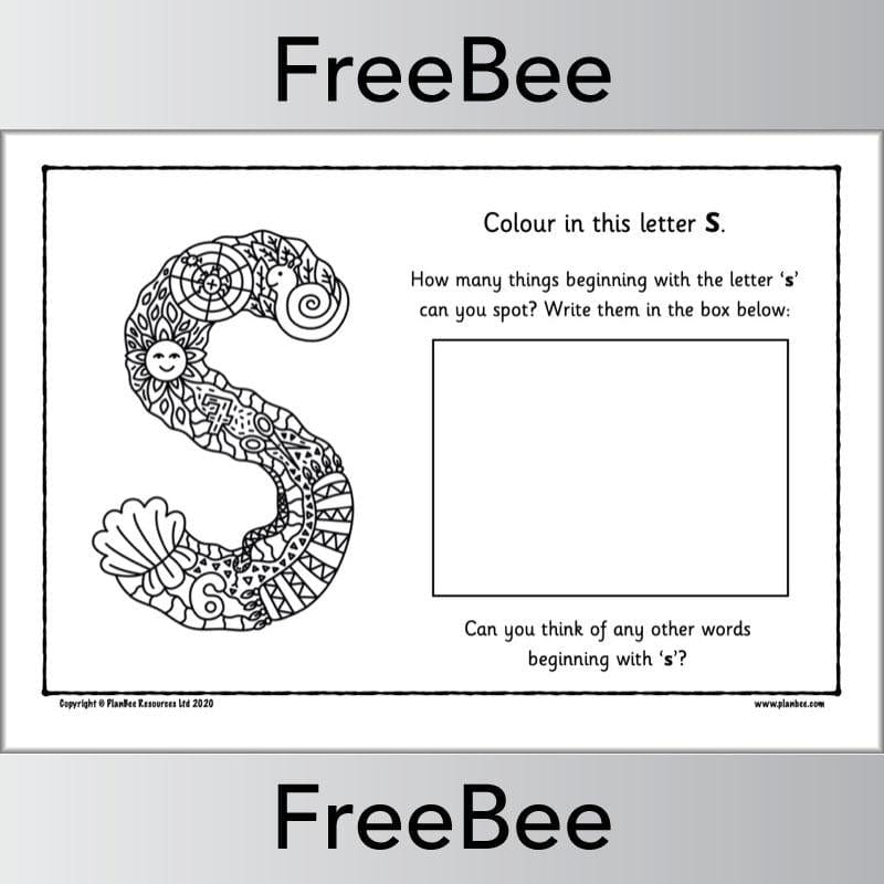 PlanBee Free Alphabet Colouring Pages by PlanBee