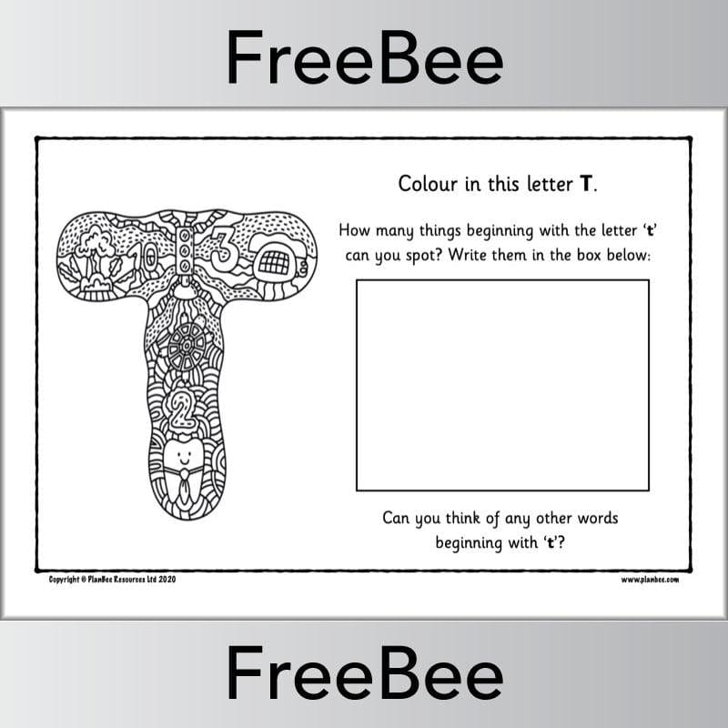 PlanBee Free Alphabet Colouring Pages by PlanBee