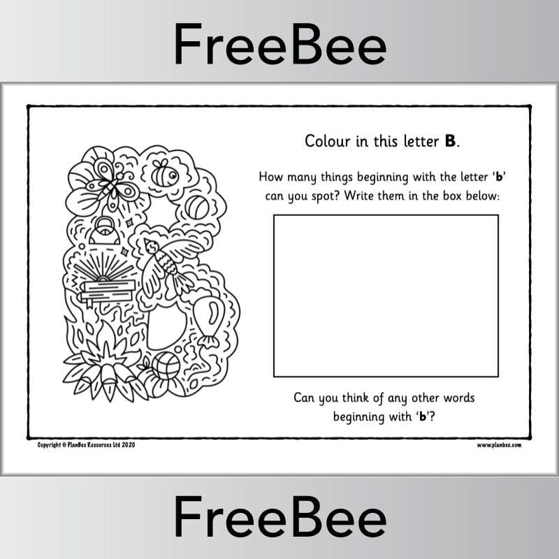 PlanBee Free Alphabet Colouring Pages by PlanBee