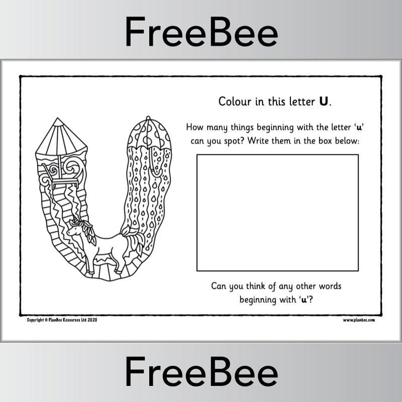 PlanBee Free Alphabet Colouring Pages by PlanBee