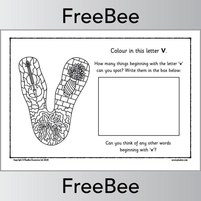PlanBee Free Alphabet Colouring Pages by PlanBee