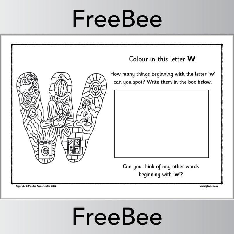 PlanBee Free Alphabet Colouring Pages by PlanBee