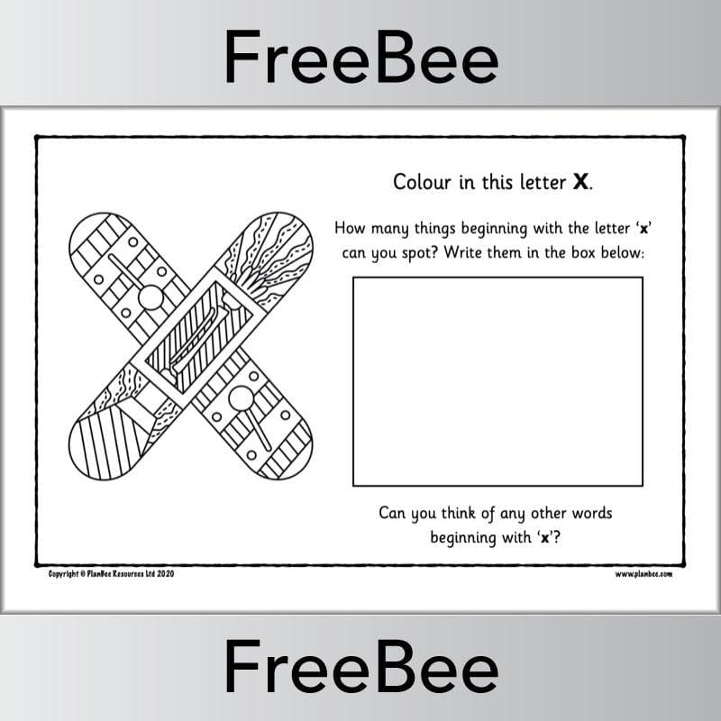 PlanBee Free Alphabet Colouring Pages by PlanBee