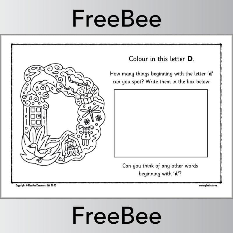 PlanBee Free Alphabet Colouring Pages by PlanBee