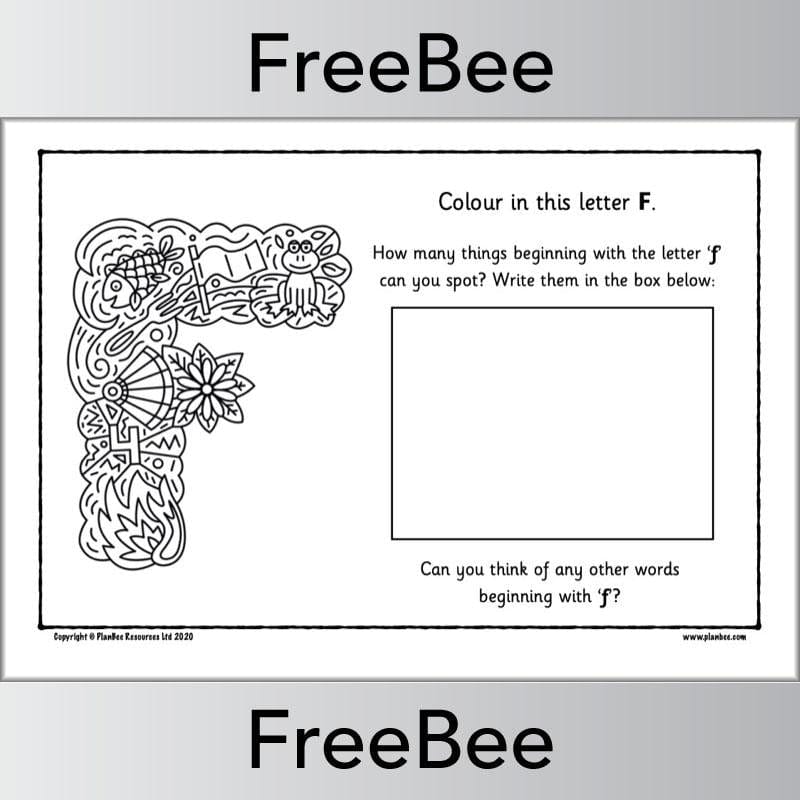 PlanBee Free Alphabet Colouring Pages by PlanBee